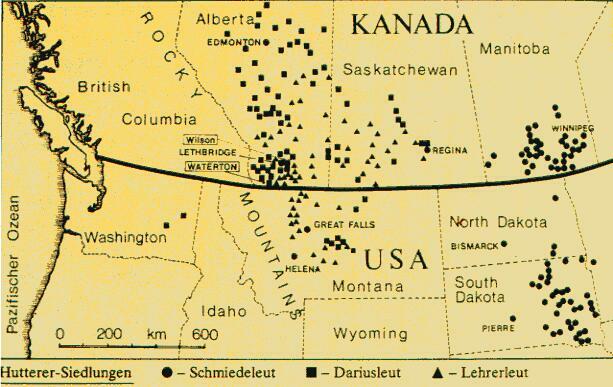 distribuzione hutteriti in canada