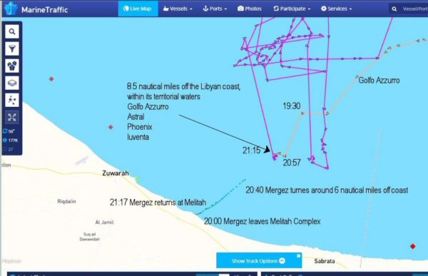 contrabbando clandestini - marinetraffic-12ottobre