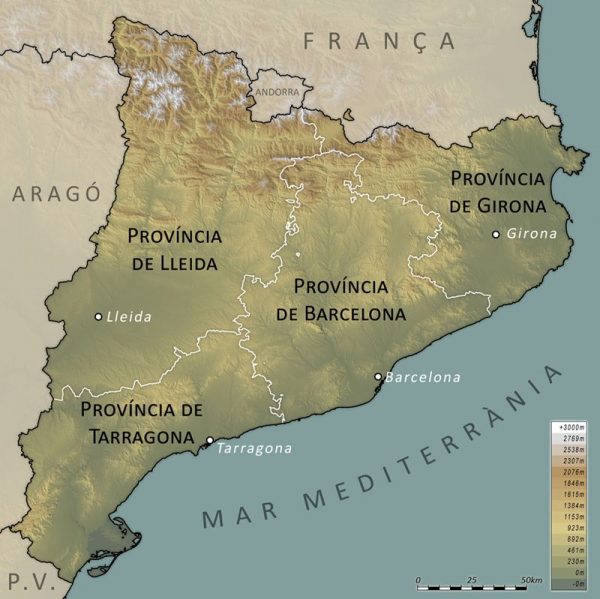 indipendentismo catalano storia - Catalunya-province