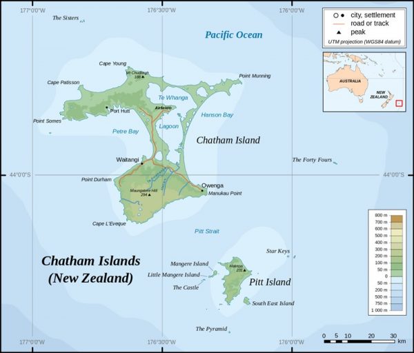 moriori isole chatam genocidio - mappa Chatam